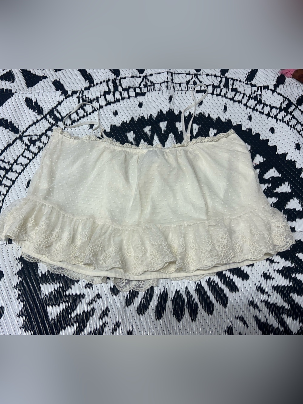 American Eagle Mesh Ruffle Cami M - Picture 5 of 8
